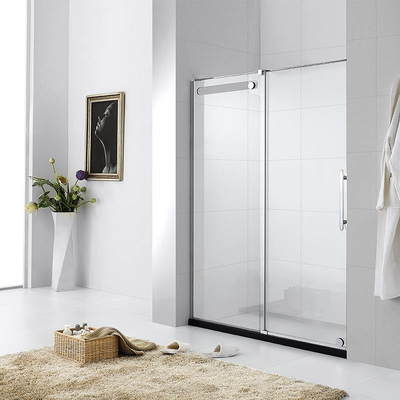 স্কয়ার Tempered গ্লাস শাওয়ার দরজা Frameless / ফ্রেম অ্যালুমিনিয়াম খাদ উপাদান